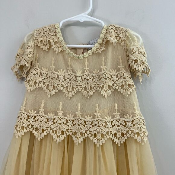 Trish Scully KATRINA DRESS BUTTERSCOTCH Girls 10 - Picture 7 of 11